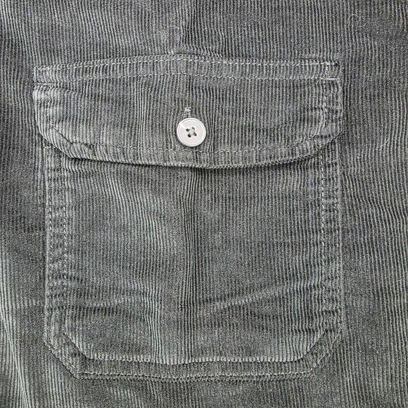 Offline Aerie Shacket Womens XS Black Gray Corduroy 1/2 Zip Utility Oversized - Picture 13 of 16